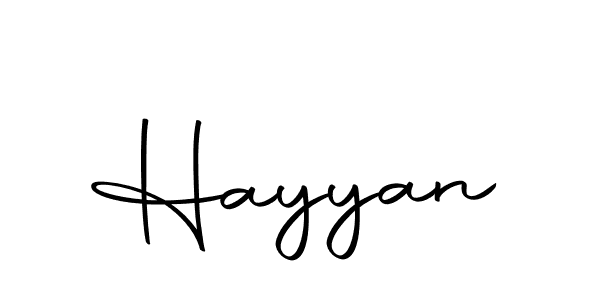 How to make Hayyan signature? Autography-DOLnW is a professional autograph style. Create handwritten signature for Hayyan name. Hayyan signature style 10 images and pictures png