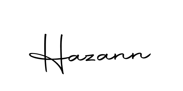 Create a beautiful signature design for name Hazann. With this signature (Autography-DOLnW) fonts, you can make a handwritten signature for free. Hazann signature style 10 images and pictures png