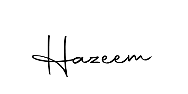 Create a beautiful signature design for name Hazeem. With this signature (Autography-DOLnW) fonts, you can make a handwritten signature for free. Hazeem signature style 10 images and pictures png