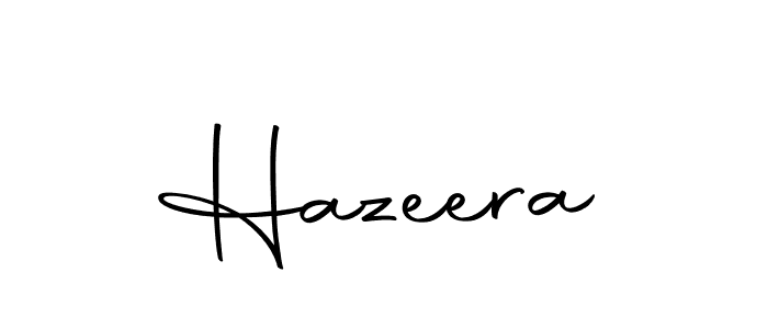 Design your own signature with our free online signature maker. With this signature software, you can create a handwritten (Autography-DOLnW) signature for name Hazeera. Hazeera signature style 10 images and pictures png