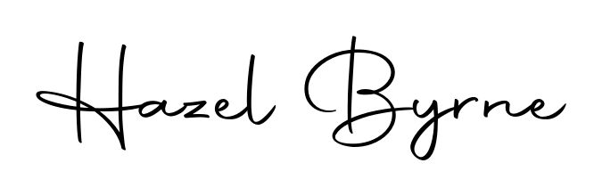 A sleek calligraphic signature for name Hazel Byrne utilizing Autography-DOLnW styling. Great for adding personal signatures to photos and art. Hazel Byrne signature style 10 images and pictures png