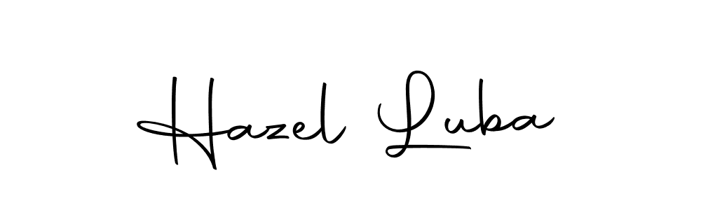 It looks lik you need a new signature style for name Hazel Luba. Design unique handwritten (Autography-DOLnW) signature with our free signature maker in just a few clicks. Hazel Luba signature style 10 images and pictures png