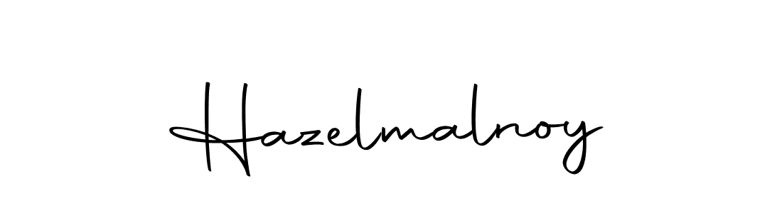 How to make Hazelmalnoy name signature. Use Autography-DOLnW style for creating short signs online. This is the latest handwritten sign. Hazelmalnoy signature style 10 images and pictures png