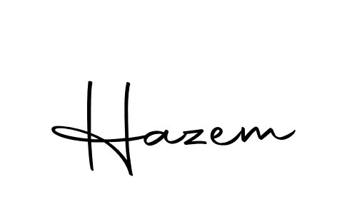 Create a beautiful signature design for name Hazem. With this signature (Autography-DOLnW) fonts, you can make a handwritten signature for free. Hazem signature style 10 images and pictures png