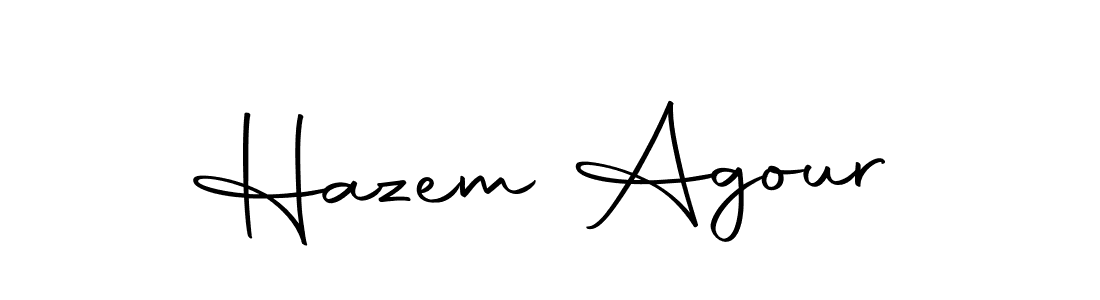 You can use this online signature creator to create a handwritten signature for the name Hazem Agour. This is the best online autograph maker. Hazem Agour signature style 10 images and pictures png