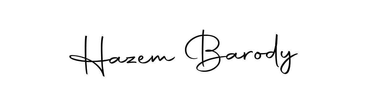 Create a beautiful signature design for name Hazem Barody. With this signature (Autography-DOLnW) fonts, you can make a handwritten signature for free. Hazem Barody signature style 10 images and pictures png