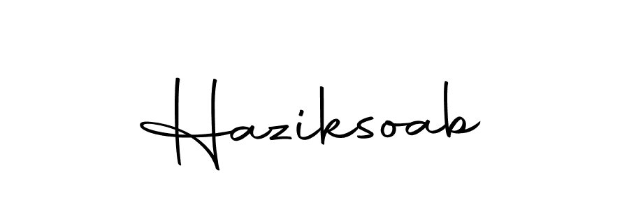 Design your own signature with our free online signature maker. With this signature software, you can create a handwritten (Autography-DOLnW) signature for name Haziksoab. Haziksoab signature style 10 images and pictures png