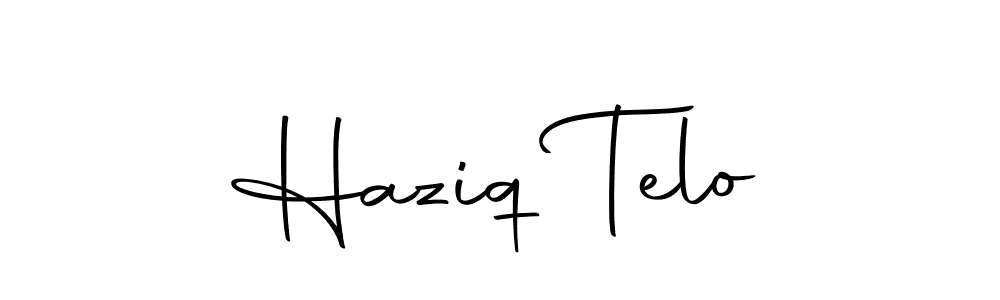 Create a beautiful signature design for name Haziq Telo. With this signature (Autography-DOLnW) fonts, you can make a handwritten signature for free. Haziq Telo signature style 10 images and pictures png