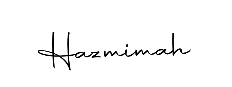 How to make Hazmimah signature? Autography-DOLnW is a professional autograph style. Create handwritten signature for Hazmimah name. Hazmimah signature style 10 images and pictures png