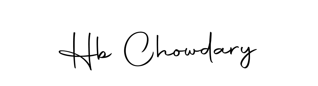 Create a beautiful signature design for name Hb Chowdary. With this signature (Autography-DOLnW) fonts, you can make a handwritten signature for free. Hb Chowdary signature style 10 images and pictures png