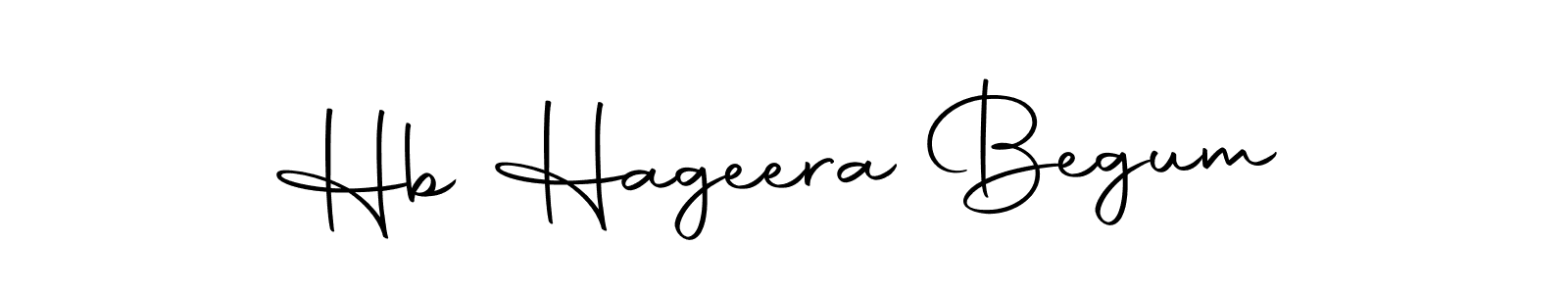 Design your own signature with our free online signature maker. With this signature software, you can create a handwritten (Autography-DOLnW) signature for name Hb Hageera Begum. Hb Hageera Begum signature style 10 images and pictures png