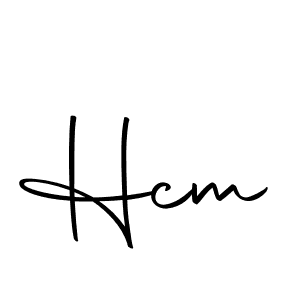 Design your own signature with our free online signature maker. With this signature software, you can create a handwritten (Autography-DOLnW) signature for name Hcm. Hcm signature style 10 images and pictures png