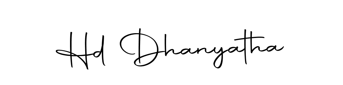 Make a beautiful signature design for name Hd Dhanyatha. With this signature (Autography-DOLnW) style, you can create a handwritten signature for free. Hd Dhanyatha signature style 10 images and pictures png
