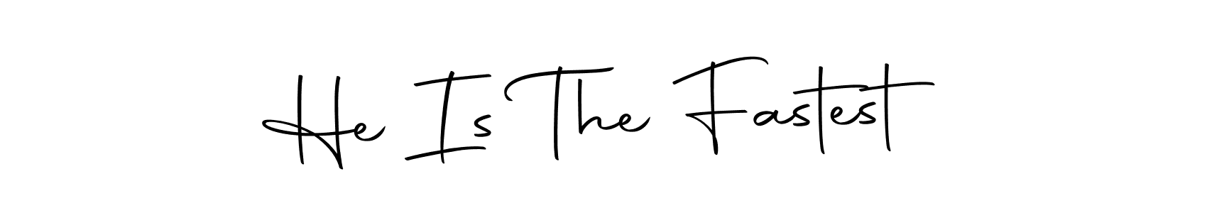 This is the best signature style for the He Is The Fastest name. Also you like these signature font (Autography-DOLnW). Mix name signature. He Is The Fastest signature style 10 images and pictures png