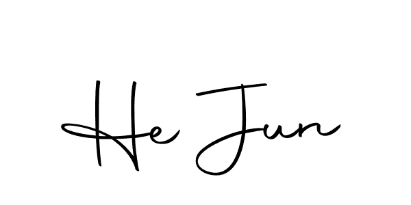 Make a beautiful signature design for name He Jun. With this signature (Autography-DOLnW) style, you can create a handwritten signature for free. He Jun signature style 10 images and pictures png