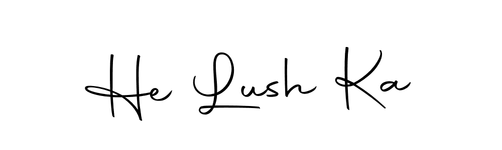 It looks lik you need a new signature style for name He Lush Ka. Design unique handwritten (Autography-DOLnW) signature with our free signature maker in just a few clicks. He Lush Ka signature style 10 images and pictures png