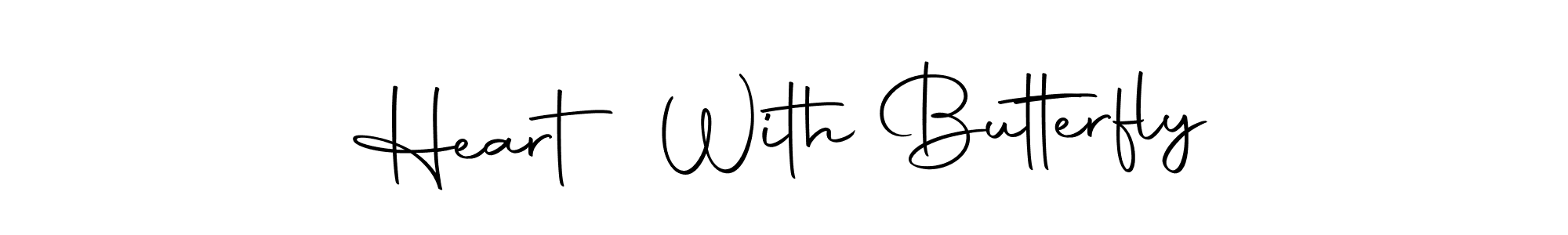 Design your own signature with our free online signature maker. With this signature software, you can create a handwritten (Autography-DOLnW) signature for name Heart With Butterfly. Heart With Butterfly signature style 10 images and pictures png