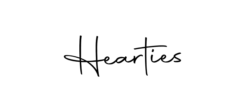 Create a beautiful signature design for name Hearties. With this signature (Autography-DOLnW) fonts, you can make a handwritten signature for free. Hearties signature style 10 images and pictures png