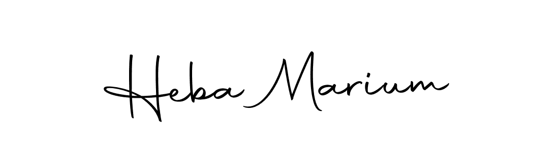 Make a beautiful signature design for name Heba Marium. With this signature (Autography-DOLnW) style, you can create a handwritten signature for free. Heba Marium signature style 10 images and pictures png