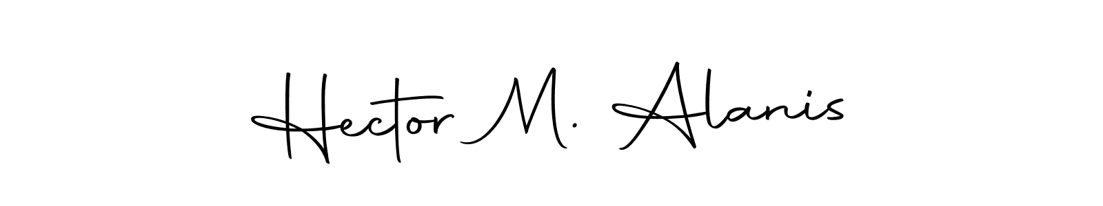 Autography-DOLnW is a professional signature style that is perfect for those who want to add a touch of class to their signature. It is also a great choice for those who want to make their signature more unique. Get Hector M. Alanis name to fancy signature for free. Hector M. Alanis signature style 10 images and pictures png