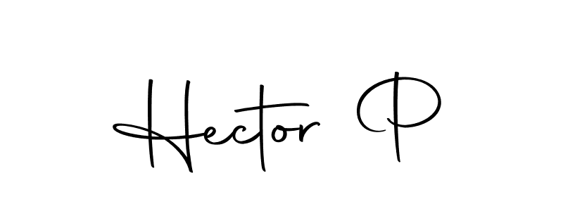 Create a beautiful signature design for name Hector P. With this signature (Autography-DOLnW) fonts, you can make a handwritten signature for free. Hector P signature style 10 images and pictures png