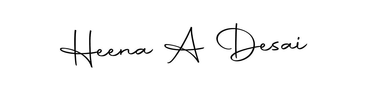 Make a short Heena A Desai signature style. Manage your documents anywhere anytime using Autography-DOLnW. Create and add eSignatures, submit forms, share and send files easily. Heena A Desai signature style 10 images and pictures png