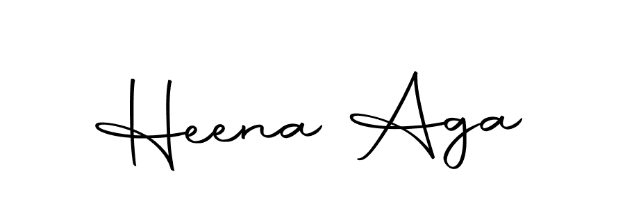 You can use this online signature creator to create a handwritten signature for the name Heena Aga. This is the best online autograph maker. Heena Aga signature style 10 images and pictures png