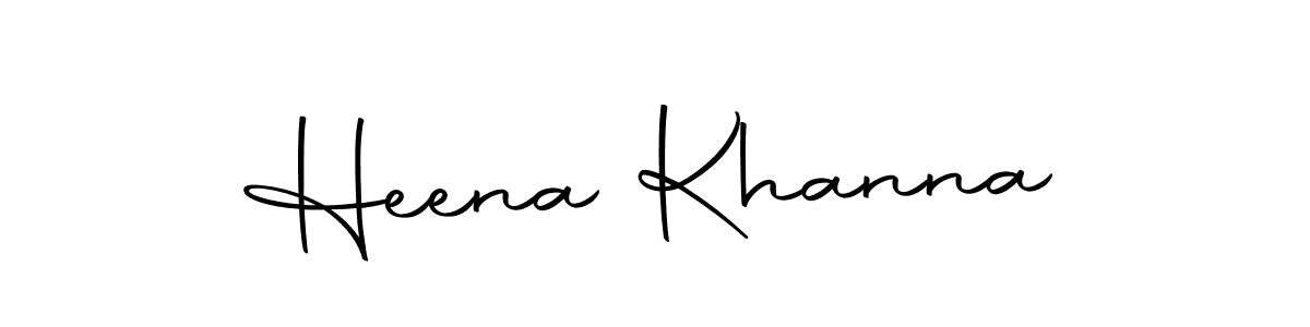 You can use this online signature creator to create a handwritten signature for the name Heena Khanna. This is the best online autograph maker. Heena Khanna signature style 10 images and pictures png