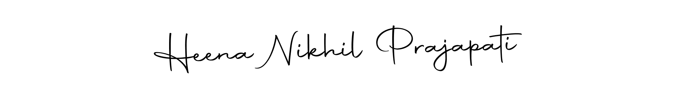 This is the best signature style for the Heena Nikhil Prajapati name. Also you like these signature font (Autography-DOLnW). Mix name signature. Heena Nikhil Prajapati signature style 10 images and pictures png