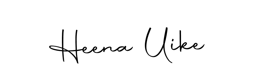 Make a beautiful signature design for name Heena Uike. Use this online signature maker to create a handwritten signature for free. Heena Uike signature style 10 images and pictures png