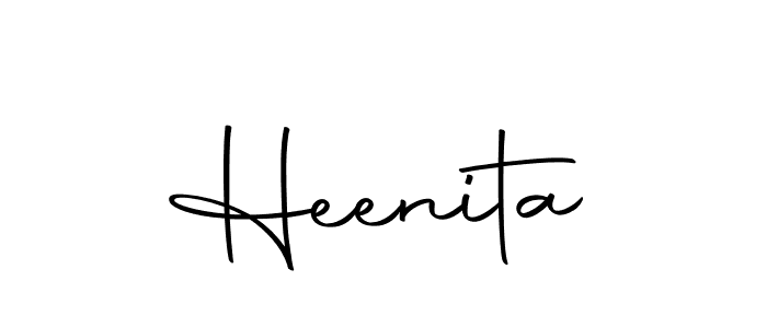 Use a signature maker to create a handwritten signature online. With this signature software, you can design (Autography-DOLnW) your own signature for name Heenita. Heenita signature style 10 images and pictures png