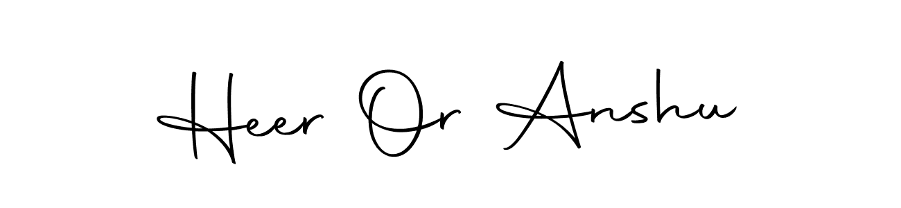 The best way (Autography-DOLnW) to make a short signature is to pick only two or three words in your name. The name Heer Or Anshu include a total of six letters. For converting this name. Heer Or Anshu signature style 10 images and pictures png