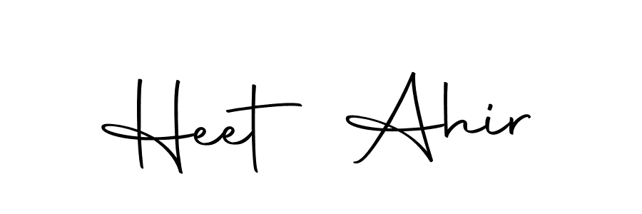 How to make Heet Ahir name signature. Use Autography-DOLnW style for creating short signs online. This is the latest handwritten sign. Heet Ahir signature style 10 images and pictures png