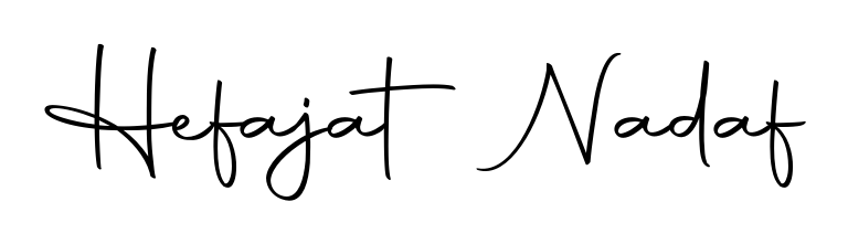 Create a personalized artistic stamp with Hefajat Nadaf in Autography-DOLnW font. Perfect for visual artists, designers, and influencers. Hefajat Nadaf signature style 10 images and pictures png