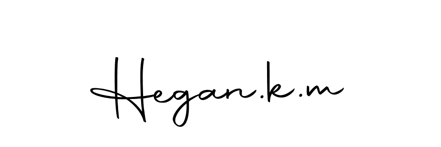 Use a signature maker to create a handwritten signature online. With this signature software, you can design (Autography-DOLnW) your own signature for name Hegan.k.m. Hegan.k.m signature style 10 images and pictures png