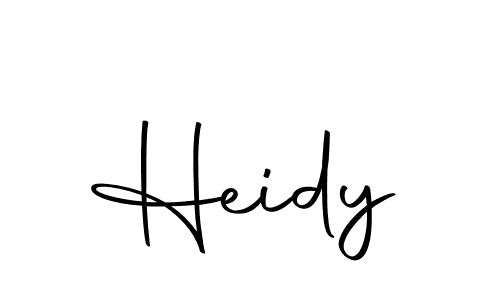 Use a signature maker to create a handwritten signature online. With this signature software, you can design (Autography-DOLnW) your own signature for name Heidy. Heidy signature style 10 images and pictures png