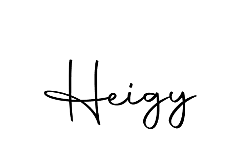 Design your own signature with our free online signature maker. With this signature software, you can create a handwritten (Autography-DOLnW) signature for name Heigy. Heigy signature style 10 images and pictures png