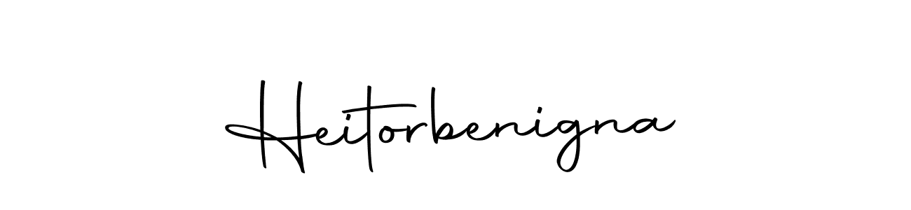 Make a beautiful signature design for name Heitorbenigna. With this signature (Autography-DOLnW) style, you can create a handwritten signature for free. Heitorbenigna signature style 10 images and pictures png