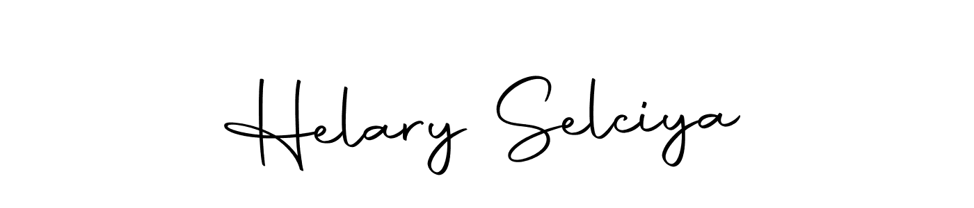 How to make Helary Selciya name signature. Use Autography-DOLnW style for creating short signs online. This is the latest handwritten sign. Helary Selciya signature style 10 images and pictures png