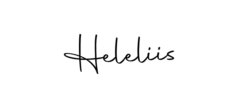 Make a beautiful signature design for name Heleliis. Use this online signature maker to create a handwritten signature for free. Heleliis signature style 10 images and pictures png
