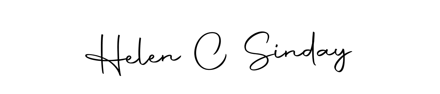 Make a short Helen C Sinday signature style. Manage your documents anywhere anytime using Autography-DOLnW. Create and add eSignatures, submit forms, share and send files easily. Helen C Sinday signature style 10 images and pictures png
