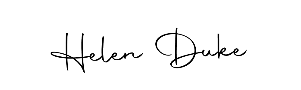 How to make Helen Duke name signature. Use Autography-DOLnW style for creating short signs online. This is the latest handwritten sign. Helen Duke signature style 10 images and pictures png