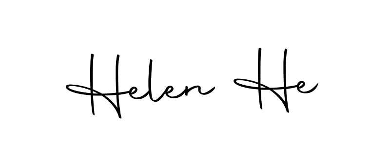 Similarly Autography-DOLnW is the best handwritten signature design. Signature creator online .You can use it as an online autograph creator for name Helen He. Helen He signature style 10 images and pictures png