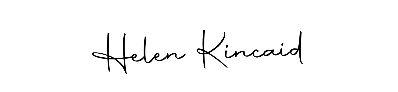 How to make Helen Kincaid name signature. Use Autography-DOLnW style for creating short signs online. This is the latest handwritten sign. Helen Kincaid signature style 10 images and pictures png