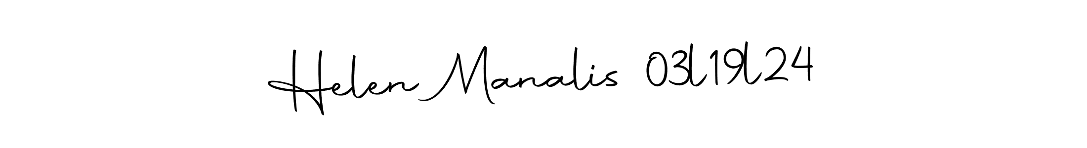 Make a beautiful signature design for name Helen Manalis 03l19l24. With this signature (Autography-DOLnW) style, you can create a handwritten signature for free. Helen Manalis 03l19l24 signature style 10 images and pictures png