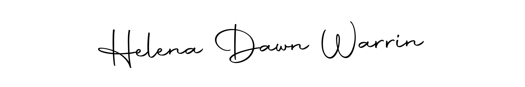 Make a beautiful signature design for name Helena Dawn Warrin. With this signature (Autography-DOLnW) style, you can create a handwritten signature for free. Helena Dawn Warrin signature style 10 images and pictures png