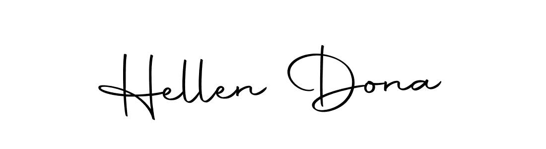 How to make Hellen Dona name signature. Use Autography-DOLnW style for creating short signs online. This is the latest handwritten sign. Hellen Dona signature style 10 images and pictures png