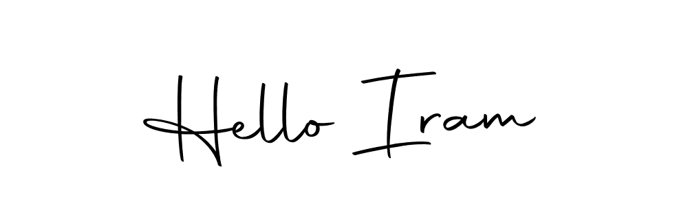 Use a signature maker to create a handwritten signature online. With this signature software, you can design (Autography-DOLnW) your own signature for name Hello Iram. Hello Iram signature style 10 images and pictures png