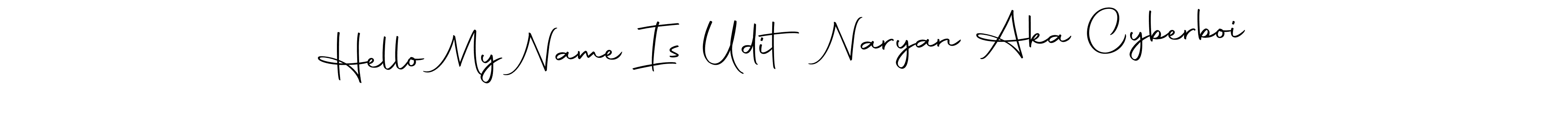 Similarly Autography-DOLnW is the best handwritten signature design. Signature creator online .You can use it as an online autograph creator for name Hello My Name Is Udit Naryan Aka Cyberboi. Hello My Name Is Udit Naryan Aka Cyberboi signature style 10 images and pictures png