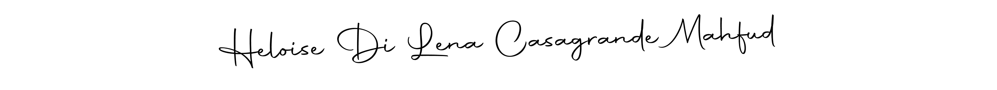 You can use this online signature creator to create a handwritten signature for the name Heloise Di Lena Casagrande Mahfud. This is the best online autograph maker. Heloise Di Lena Casagrande Mahfud signature style 10 images and pictures png